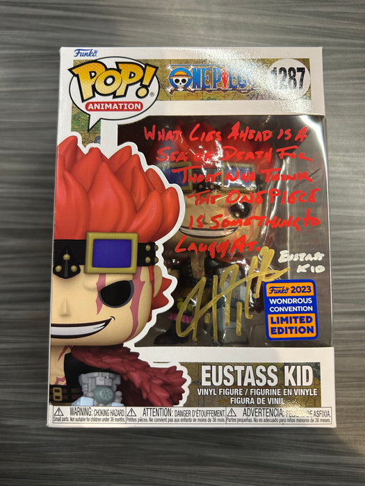 Funko POP! Animation: One Piece - Eustass Kid (2023 Wondrous Convention)(Signed/Justin Cook/JSA) #1287