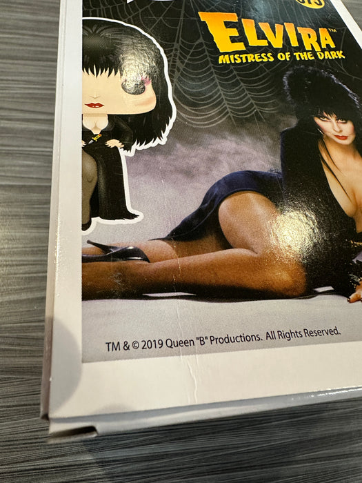 Funko POP! Television: Elvira Mistress of The Dark - Elvira (Diamond)( 2019 Queen of Halloween 2500 Pcs)(Damaged Box) #375