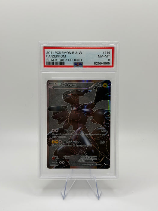 2013 POKEMON B&W Zekrom #114 Black Background [NM-MT PSA 8]