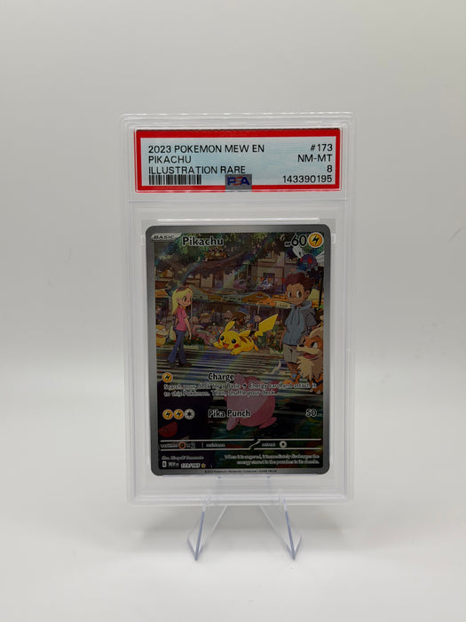 2023 POKEMON MEW EN Pikachu #173 Illustration Rare [NM-MT PSA 8]