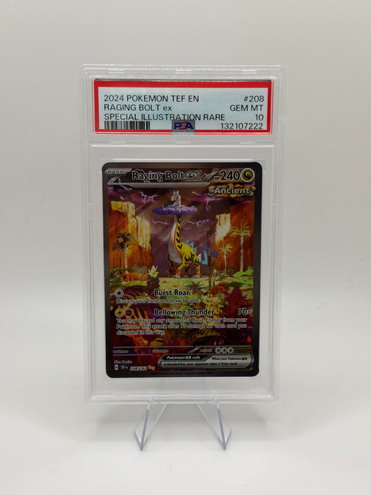 2024 POKEMON TEF EN Raging Bolt ex #208 Special Illustration Rare [GEM MT PSA 10]
