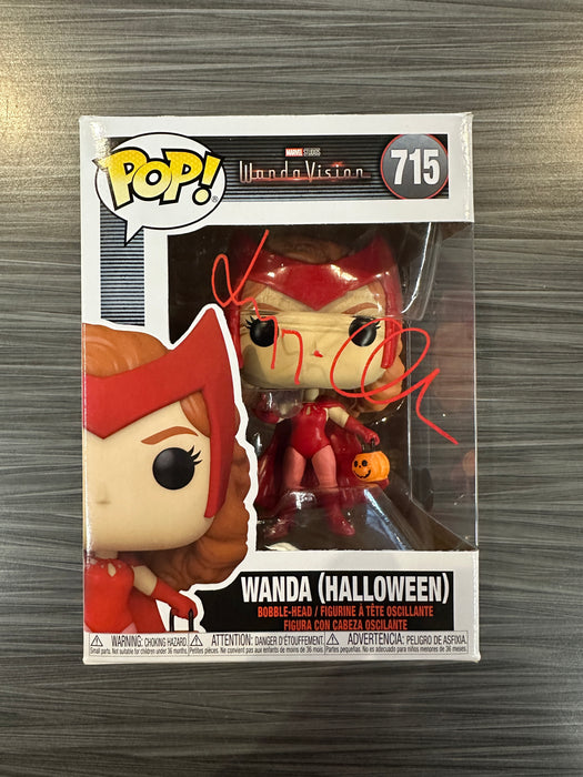 Funko POP! Marvel: Wandavision - Wanda [Halloween] (Signed/Elizabeth Olsen/Beckett) #715