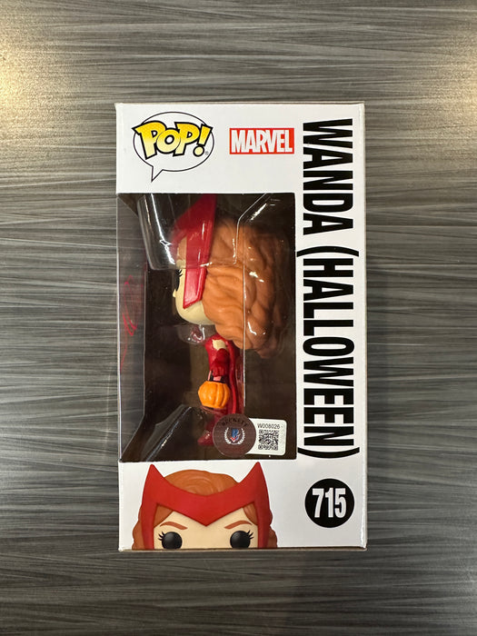 Funko POP! Marvel: Wandavision - Wanda [Halloween] (Signed/Elizabeth Olsen/Beckett) #715