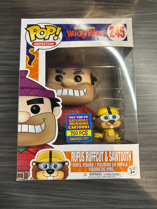 Funko POP! Animation: Wacky Races - Rufus Ruffcut and Sawtooth (Toy Tokyo SD 2017 750PCS)(Damaged Box) #245