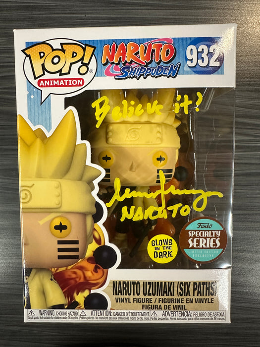 Funko POP! Animation: Naruto Shippuden - Naruto (Sixth Path Sage)(GiTD)(Specialty Series)(Signed/Maile Flanagan/JSA) [A] #932