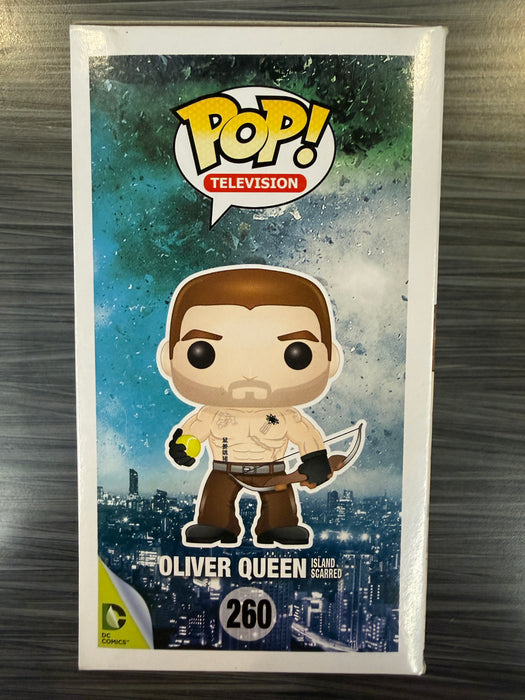 Funko POP! Television: Arrow - Oliver Queen [Island Scarred](Fugitive Toys)(Damaged Box)[A] #260