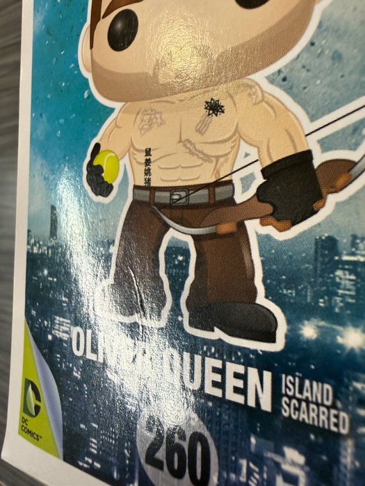 Funko POP! Television: Arrow - Oliver Queen [Island Scarred](Fugitive Toys)(Damaged Box)[B] #260