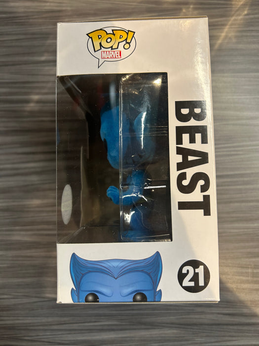 Funko POP! Marvel: Beast [Flocked] (Gemini)(240 PCS)(Damaged Box) #21