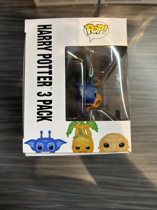 Funko POP! Harry Potter: Cornish Pixie, Mandrake & Grindylow [3 Pack](2016 SDCC)(Damaged Box)