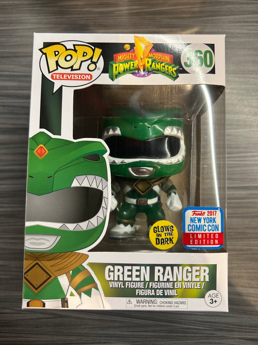 Funko POP! Television: Power Rangers - Green Ranger (GITD)(2017 NYCC)(Damaged Box) #360