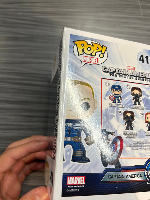 Funko POP! Captain America The Winter Soldier: Unmasked Captain America (ToyMatrix)(Damaged Box) #41