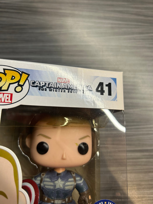 Funko POP! Captain America The Winter Soldier: Unmasked Captain America (ToyMatrix)(Damaged Box) #41