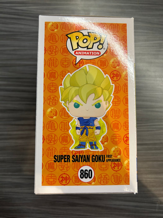 Funko POP! Animation: DragonBall Z - Super Saiyan Goku (First Appearance)(GiTD)(Go! Sticker)(Damaged Box) #860