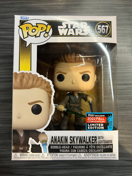 Funko POP! Star Wars : Anakin Skywalker [With Lightsabers](2022 Fall Convention)(Damaged Box) #567