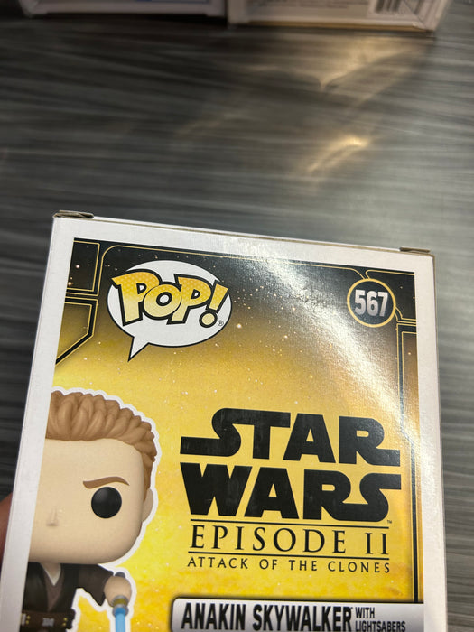 Funko POP! Star Wars : Anakin Skywalker [With Lightsabers](2022 Fall Convention)(Damaged Box) #567