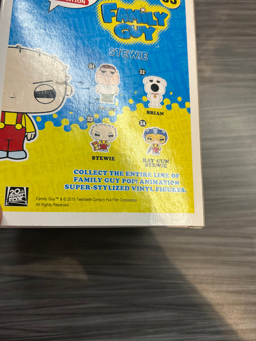 Funko POP! Animation: Family Guy - Stewie (Damaged Box*) #33
