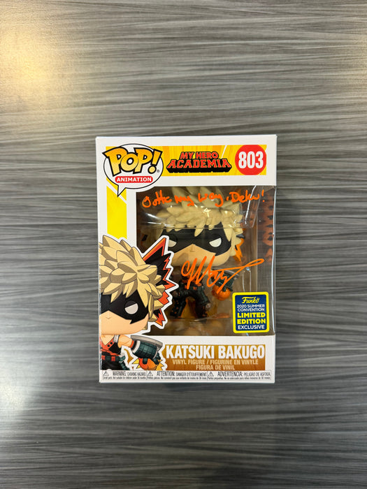 Funko POP! Animation: My Hero Academia - Katsuki Bakugo (2020 Summer Convention)(Signed/Clifford Chapin/JSA) #803