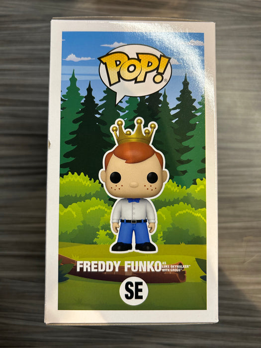 Funko POP! Camp Fundays: Freddy Funko As Luke Skywalker with Grogu (2023 Camp Fundays)(4,000 PCS)(Damaged Box)[B] #SE