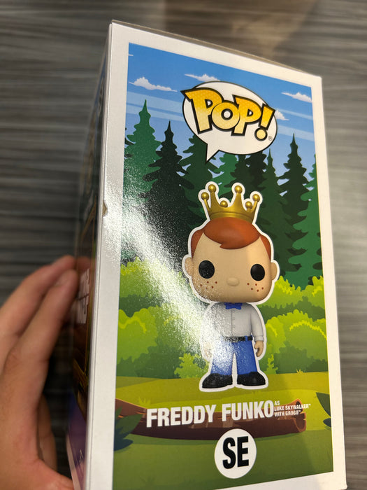 Funko POP! Camp Fundays: Freddy Funko As Luke Skywalker with Grogu (2023 Camp Fundays)(4,000 PCS)(Damaged Box)[B] #SE