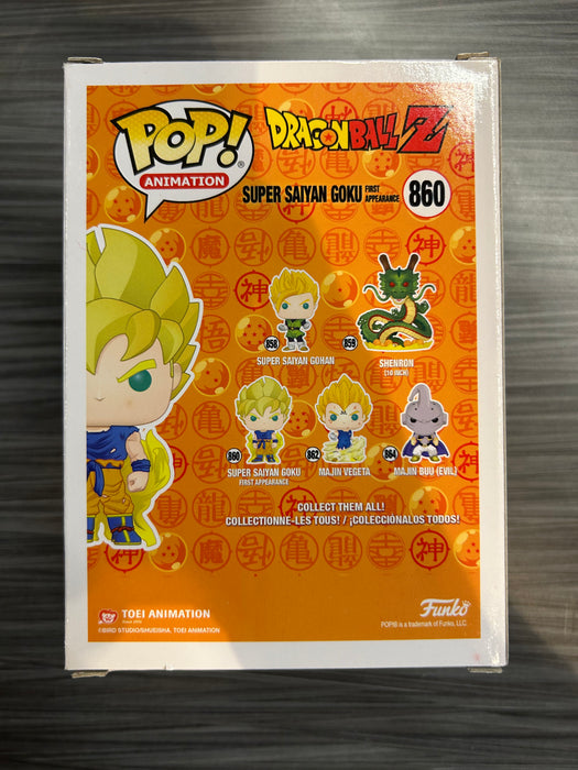Funko POP! Animation: DragonBall Z - Super Saiyan Goku (First Appearance)(GiTD)(Go! Sticker)(Damaged Box*) #860