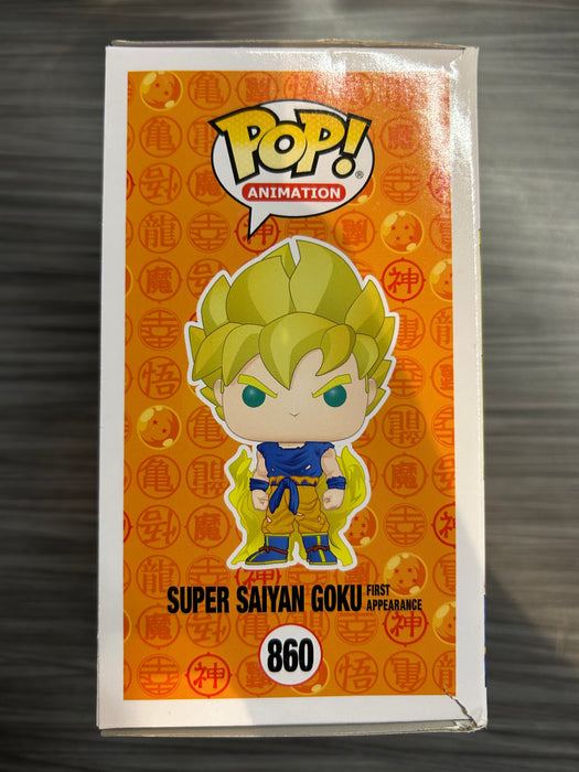 Funko POP! Animation: DragonBall Z - Super Saiyan Goku (First Appearance)(GiTD)(Go! Sticker)(Damaged Box*) #860