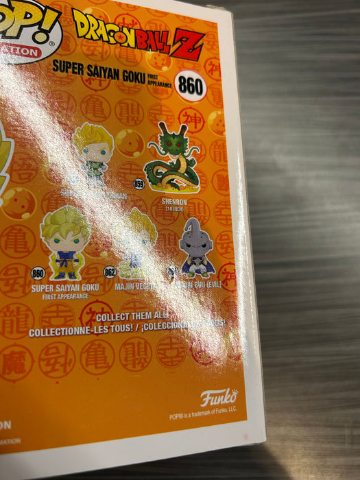 Funko POP! Animation: DragonBall Z - Super Saiyan Goku (First Appearance)(GiTD)(Go! Sticker)(Damaged Box*) #860