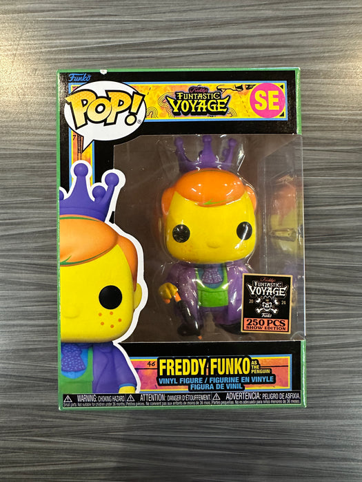 Funko POP! Funtastic Voyage: Freddy Funko as The Penguin [Blacklight](250 PCS)(Show Edition)(Damaged Box) #SE