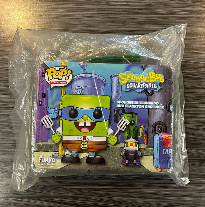 Funko POP! Animation: Spongebob Squarepants - Spongebob Leonardo and Plankton Shredder (2014 SDCC/1000 PCS)