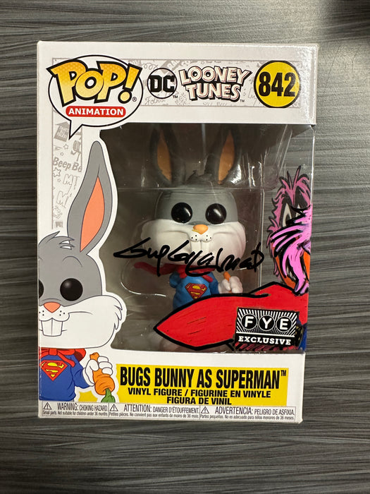 Funko POP! Animation: DC Looney Tunes - Bugs Bunny As Superman (FYE)(Signed/Guy Gilchrist/JSA) #842