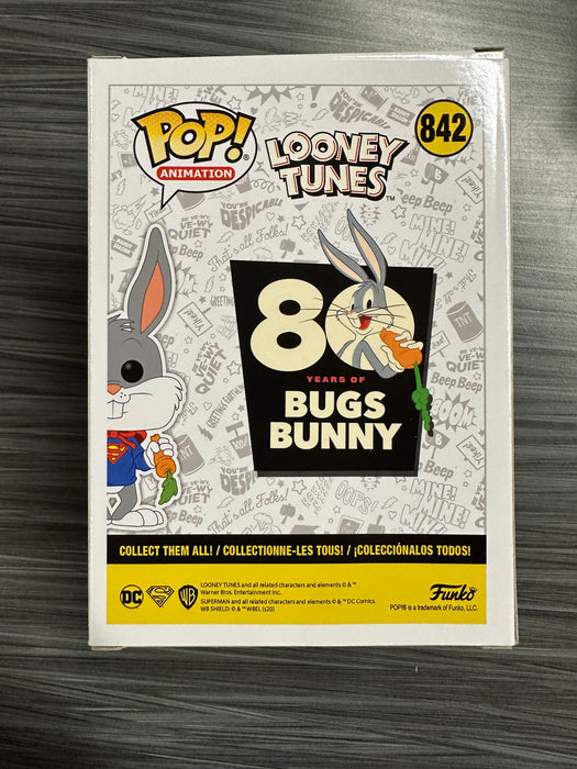 Funko POP! Animation: DC Looney Tunes - Bugs Bunny As Superman (FYE)(Signed/Guy Gilchrist/JSA) #842