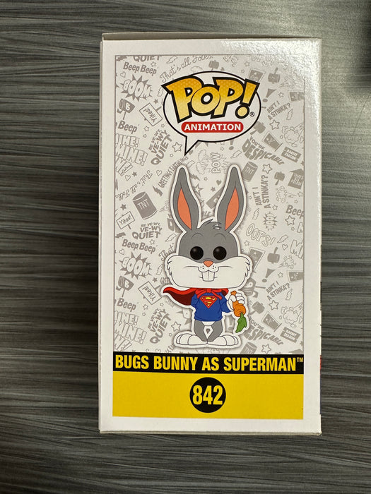 Funko POP! Animation: DC Looney Tunes - Bugs Bunny As Superman (FYE)(Signed/Guy Gilchrist/JSA) #842