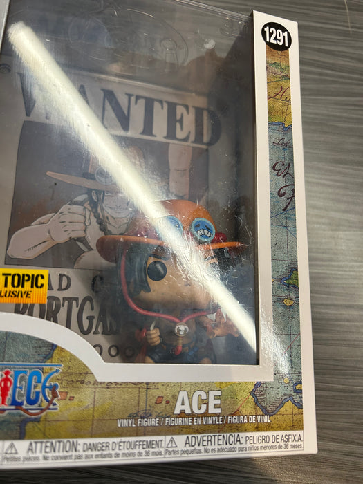 Funko POP! Animation: One Piece - Ace [Wanted Poster] (Hot Topic)(Damaged Box) #1291