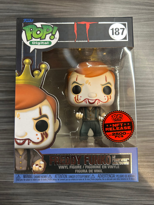 Funko POP! Digital: IT - Freddy Funko As Pennywise (Meltdown)(NFT Release)(2500 PCS)(Damaged Box) #187