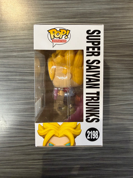 Funko POP! Animation: Dragon Ball Z - Super Saiyan Trunks (Funko Sticker/ VRare)(CHASE)(Damaged Box) #2198