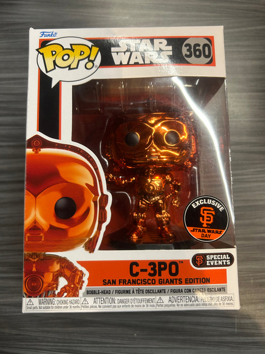 Funko POP! Star Wars: C-3PO [SF GIANTS][Orange](Damaged Box) #360