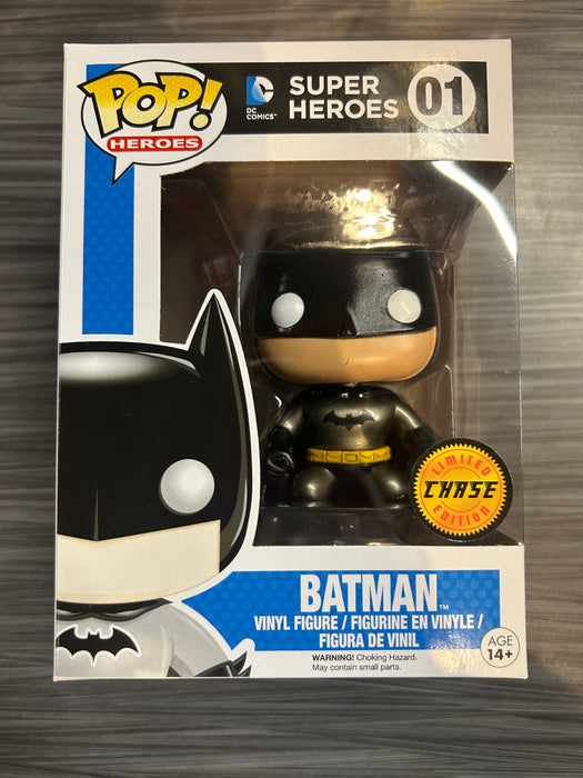 Funko POP! Heroes: DC Universe - Batman [Metallic][Blue Box](CHASE)(Damaged Box) #01
