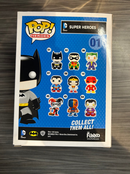 Funko POP! Heroes: DC Universe - Batman [Metallic][Blue Box](CHASE)(Damaged Box) #01