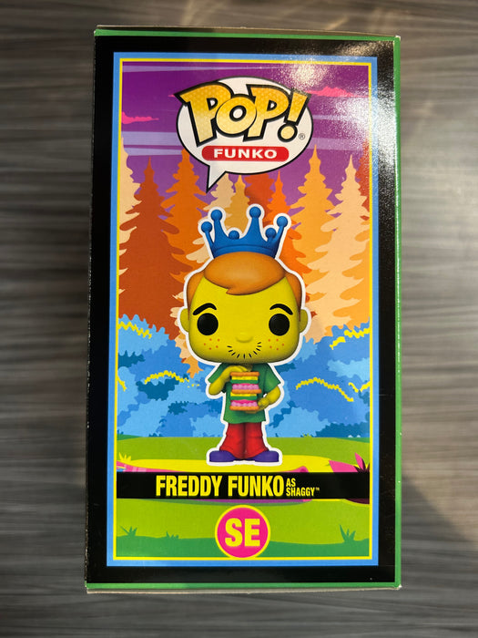 Funko POP! Camp Fundays: Freddy Funko As Shaggy (Blacklight)(2023 Camp Fundays 750 PCS)(Damaged Box)[B] #SE