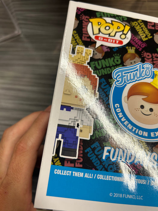 Funko POP! 8-BIT: Freddy Funko (GiTD)(2018 SDCC)(500 PCS)(Blue)(Damaged Box)[A] #SE