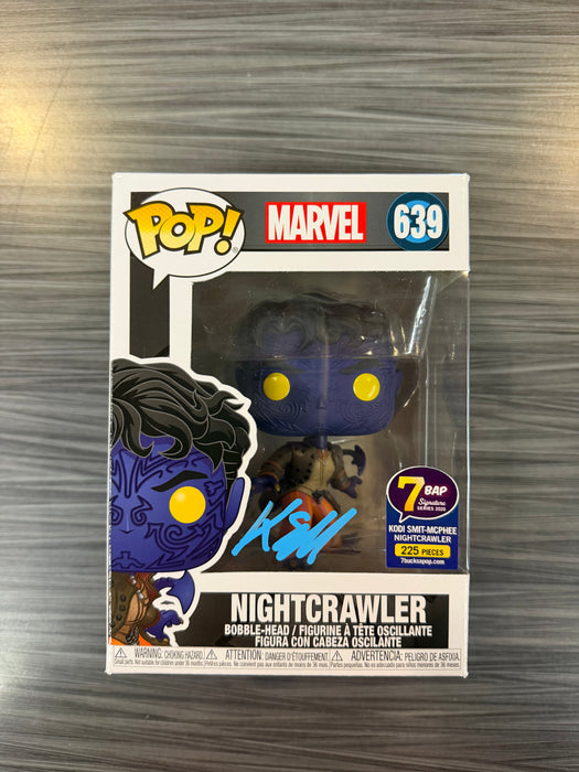 Funko POP! Marvel: Nightcrawler (7BAP 225pcs)(Signed/Kodi Smit-Mcphee/JSA)(Damaged Box) #639