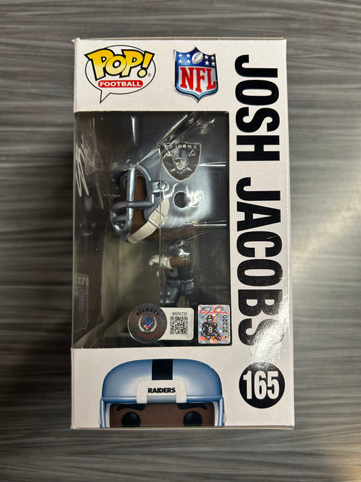 Funko POP! Football: Raiders - Josh Jacobs (Signed/Josh Jacobs/Beckett)(Damaged Box) #165
