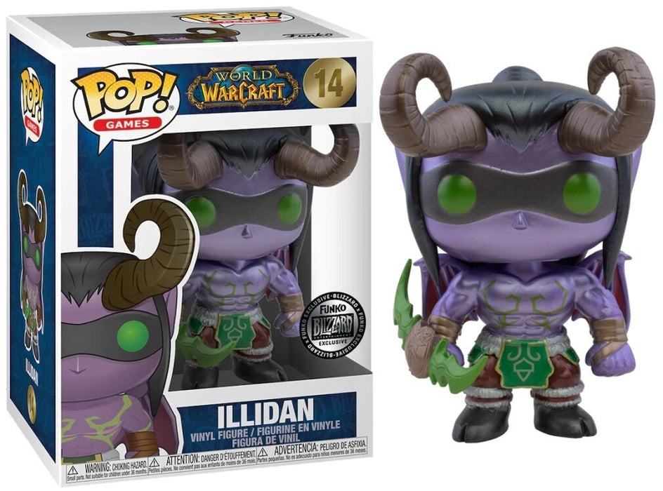 Funko POP! Games: World of Warcraft - Illidan [Metallic] (Blizzard)(Damaged Box) #14