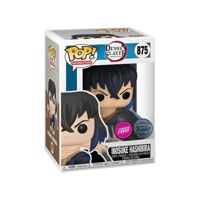 Funko POP! Animation: Demon Slayer - Inosuke Hashibira (Flocked)(CHASE)(New Special Edition Sticker)(Damaged Box) #875