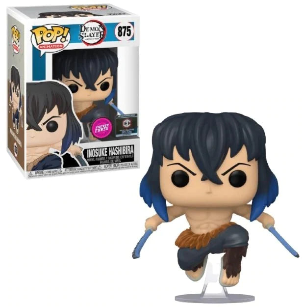 Funko POP! Animation: Demon Slayer - Inosuke Hashibira (Flocked)(Chalice)(CHASE)(Damaged Box)#875