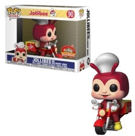 Funko POP! Rides: Jollibee - Jollibee on Delivery Bike (Jollibee Store Exclusive)(Damaged Box) #90