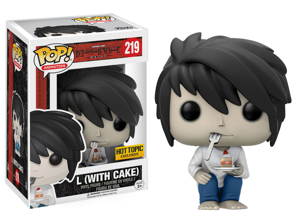 Funko POP! Animation: Death Note - L (with Cake)(Hot Topic)(Damaged Box) #219