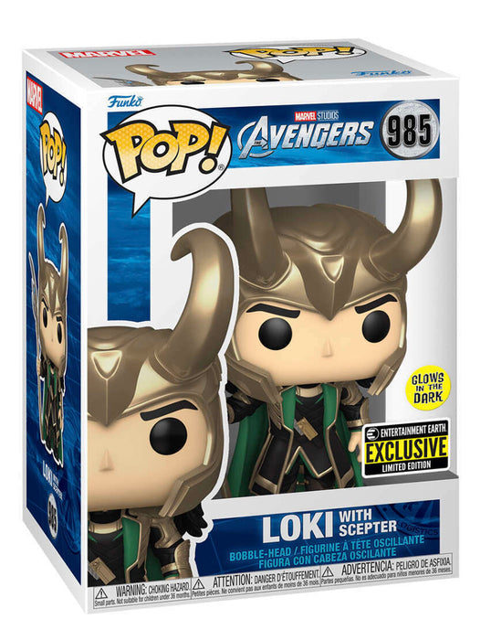 Funko POP! Avengers- Loki[with scepter](GiTD)(Entertainment Earth)(Damaged Box) #985
