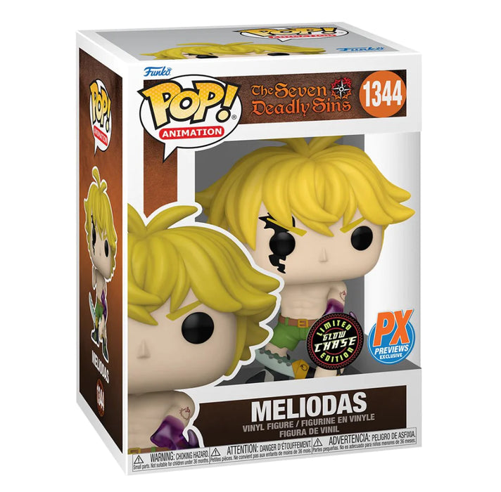 Funko POP! Animation: The Seven Deadly Sins - Meliodas [Demon Mode] (PX Preview)(CHASE)(Damaged Box) #1344