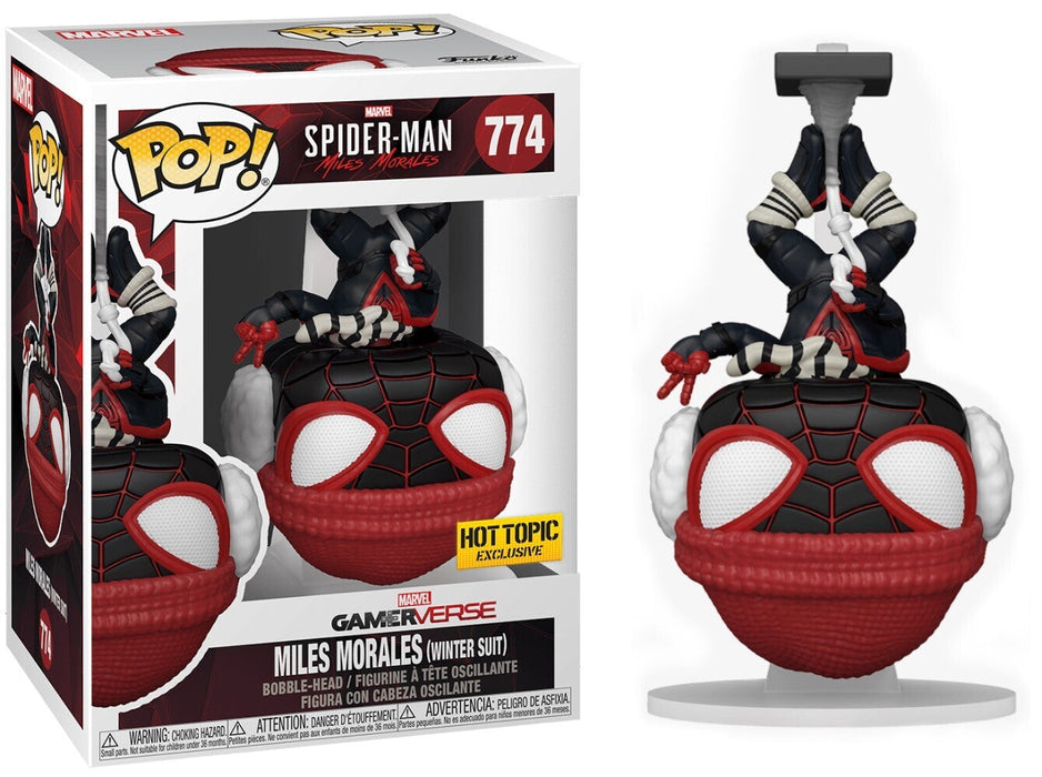 Funko POP! Marvel Game Verse: Spider-Man - Miles Morales (Winter Suit)(Hot Topic)(Damaged Box)  #774