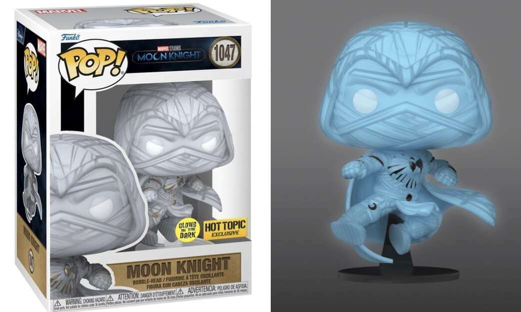 Funko POP! Marvel: Moon Knight - Moon Knight (GiTD)(Hot Topic)(Damaged Box) #1047